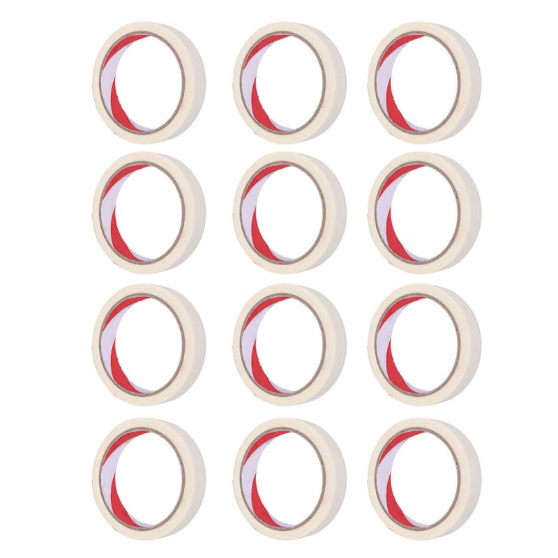 Masking Tape 20mm x 20m White 12 Rolls - Residue Free Peel Off Heatproof Design Automotive Paint Tape for Automotive Painting Home Decoration Craft Making - Image 5