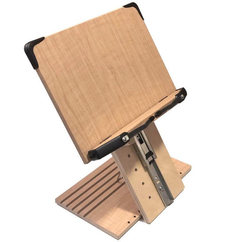 A+ BOOK STAND حامل كتب BS1500PRO القابل للطي القابل للتعديل في الارتفاع والمحمول الكبير لمستوى العين لقراءة خالية من اليدين للكتب الجامعية الثقيلة السميكة والأجهزة اللوحية بدون ألم في الرقبة - Image 1