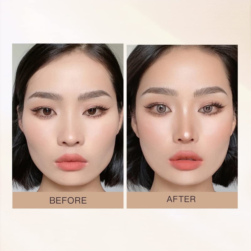 ELLESY Highlighter Makeup Palette Silky Texture Face Sculpting Highlighter Contouring Palette Lightweight Makeup Kit Grey Toned Natural Looking Contour Powder with brush-C01 - Image 5