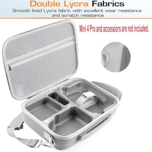 ZEITEL® Carrying Case for DJI Mini 4 Pro,Mini 4 Pro RC 2 Case Storage for DJI Accessories with Shoulder Strap Portable Travel and RC 2 Controller Only - Image 5