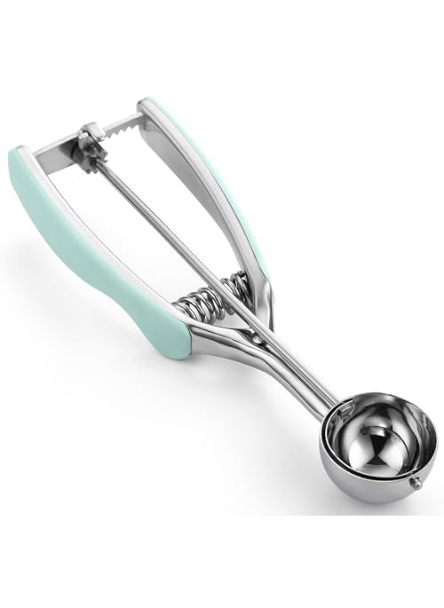 Spring Chef Spring Chef  Mint Small Cookie Scoop for Baking Multifunctional 60 Melon Baller with Trigger Release for Watermelon Ice Cream Protein Ball Stainless Steel Scooper 1 Tbsp Cookie Dough Scoop 