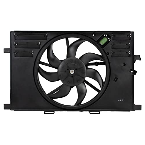 TRQ Radiator Cooling Fan Assembly CH3115205 Compatible with 2019-2021 Jeep Renegade - Image 1