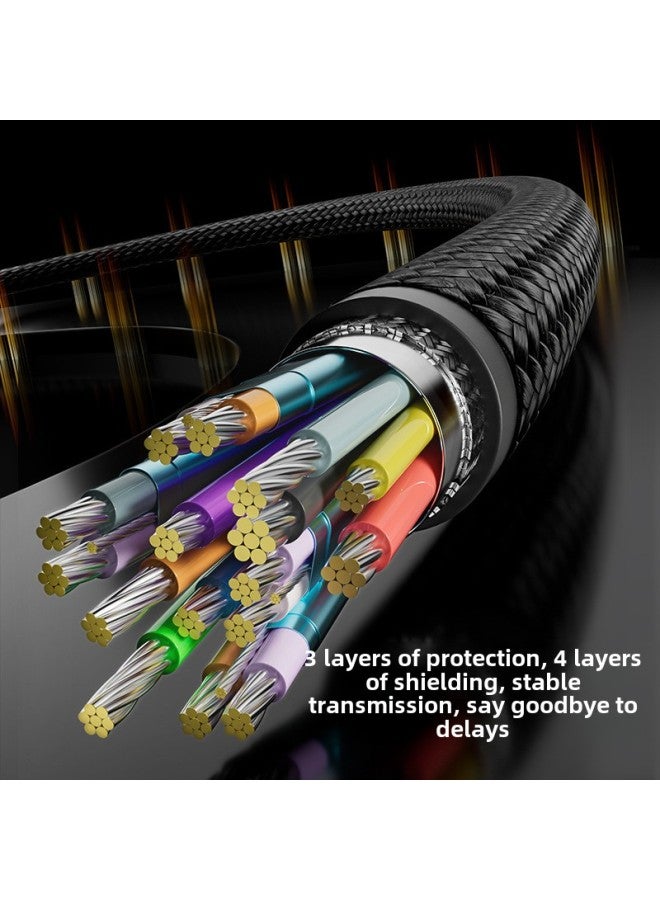Type-C To Hdmi Same Screen Line 8K Mobile Phone Tablet PC TV Display Projector To Connect Screen Line-Color:Zx123 Type-c/hdmi Cable 4k/60hz Aluminum Alloy Model Without Cotton Mesh 2m - Image 4