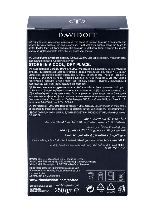 Davidoff Espresso 57 Ground Coffee 250grams - Image 4