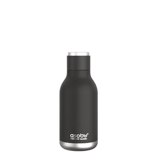 asobu Urban Insulated and Double Walled Stainless Steel Bottle 16 Ounce (Black) - Image 1