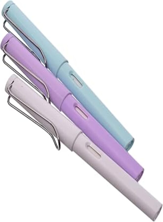 Forever Lasting Colored Pencil Endless Breakage and Sharpened with Built-In Eraser Pack Of 3 Pens for Coloring and Drawing - Multi Color