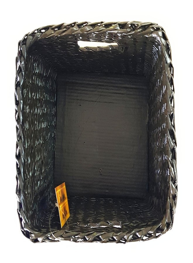 Sonas Creation Paperus, Square, Size 11 inch Tall, 9.5 W X 9.5 L Inch Dark Brown, Waste Basket, Open-top Dustbin, Multipurpose Storage Basket, Eco-friendly, Handmade, of Paper Ropes - Image 3