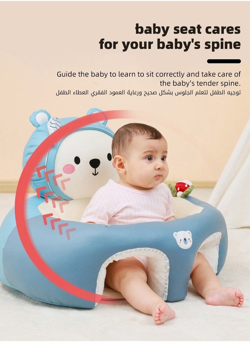 ميكسد كرسي دعم جلوس للأطفال، أريكة تعليم الجلوس للأطفال، كرسي جلوس للأطفال الرضع، أريكة للجلوس للأطفال، مقعد أرضي للأطفال مع دعم للظهر، مقعد نشاط وتغذية للأطفال، هدية للأطفال من الأولاد والبنات.  - Image 4