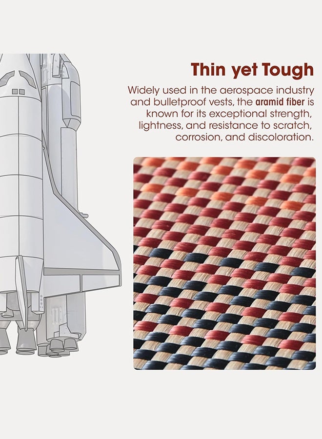 SUNDAREE for S25 Ultra Case 6.9 Inch, Compatible with MagSafe, Slim & Light Samsung Galaxy S25 Ultra Case, 1500D Aramid Fiber Made [Tactile Woven - Sunset] - Image 3