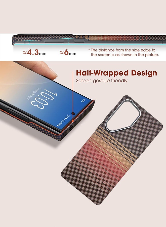 SUNDAREE for S25 Ultra Case 6.9 Inch, Compatible with MagSafe, Slim & Light Samsung Galaxy S25 Ultra Case, 1500D Aramid Fiber Made [Tactile Woven - Sunset] - Image 5
