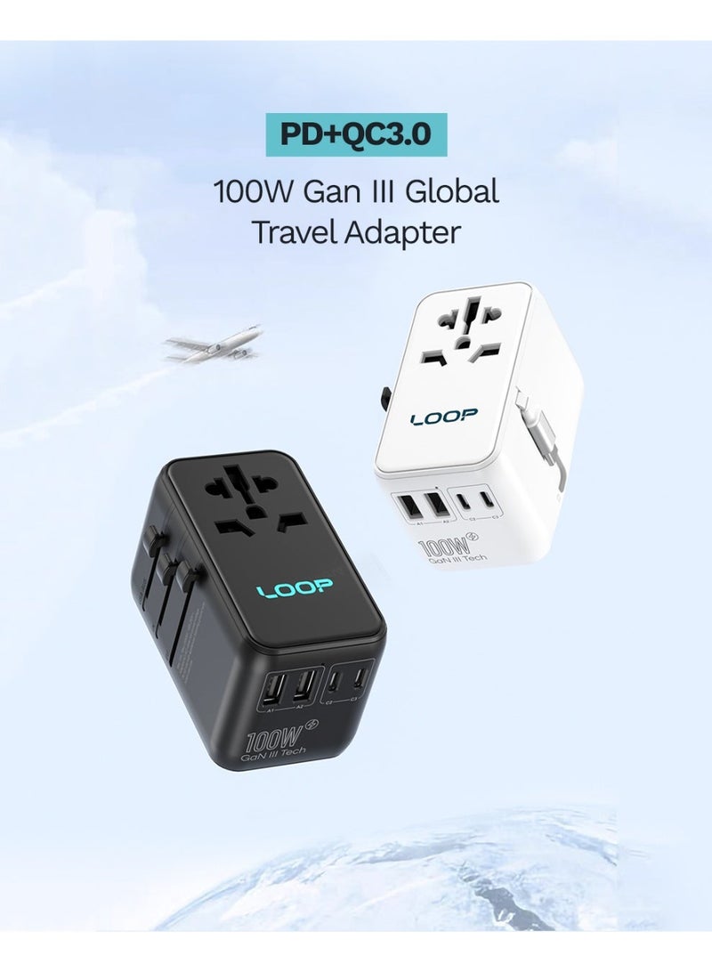 LOOP 100W Travel  GaN Charger - White - Image 4