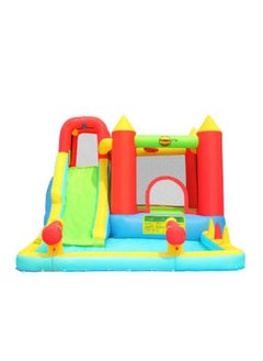 Happy Hop Happy Hop Jump & Splash Double Blaster Play Center with Water Slide, Climbing Wall and Water Cannons 400x300x220cm | Inflatable Bouncer | Inflatable Water Park Powered by Electric Blower | Jumping Castle for Outdoor Play | Water Play Adventure | Suitable for Ages 3+  - Image 3