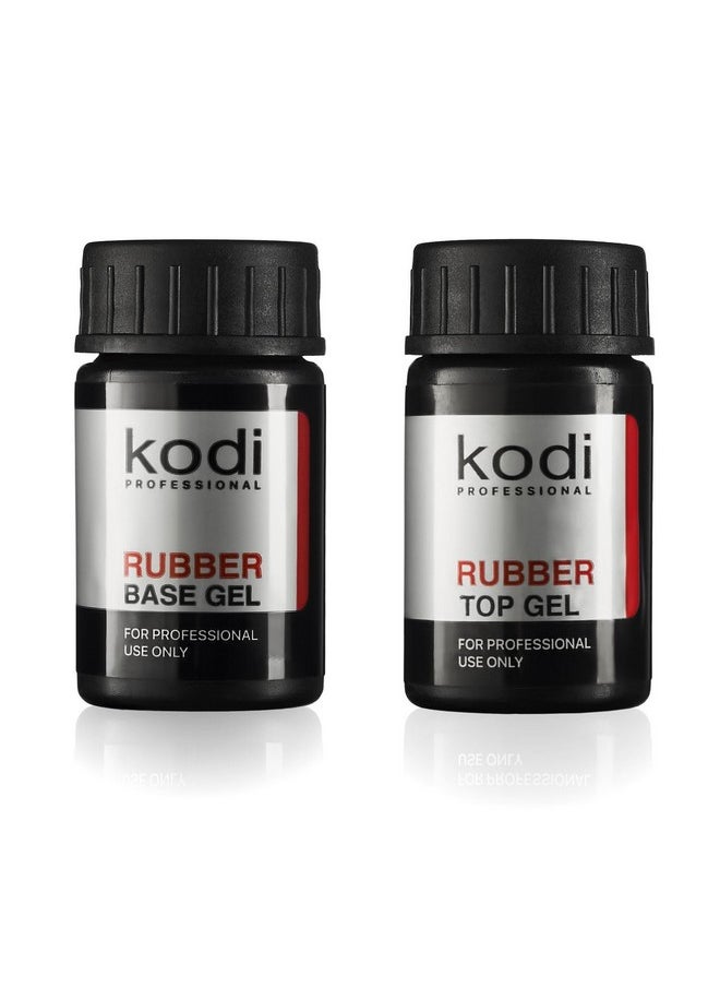 KODI - Essional Rubber Top & Base Gel Set By Kodi | 14Ml 0.49 Oz | Soak Off, Polish Fingernails Coat Kit | For Long Lasting Nails Layer | Easy To Use, Non-Toxic & Scentless | Cure Under Led Or Uv Lamp - Image 1