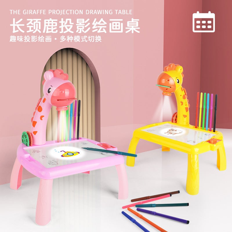 Multifunctional Fawn Projection Drawing Table Cartoon Modeling With Acousto-Optic Graffiti Writing Board Children'S Educational Toys - Image 5
