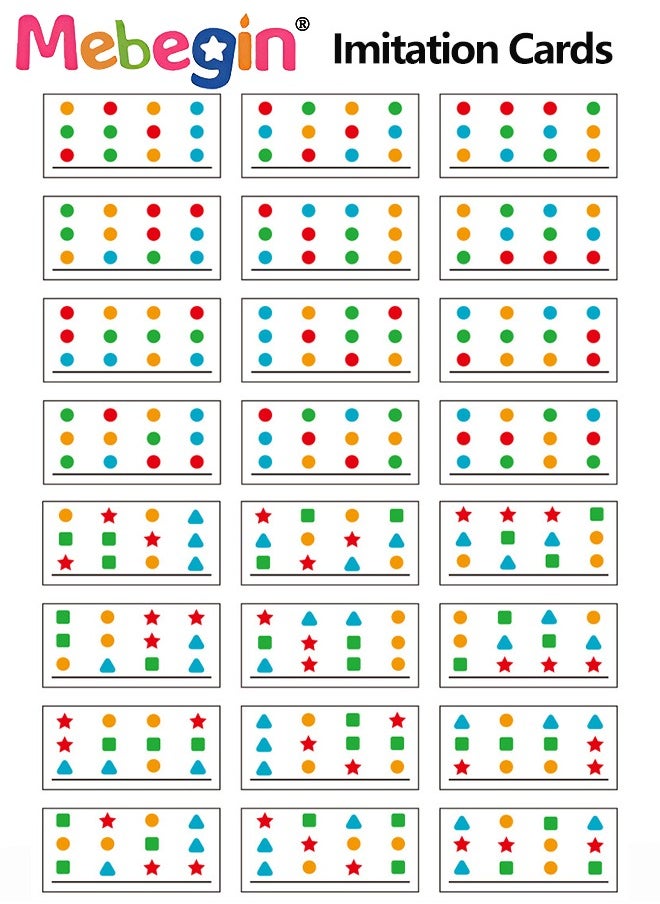 MEBEGIN - Montessori Slide Puzzle Set, Wooden Color Shape Sorting Game, Wooden Stacking Sequencing Toys Set for Early Learning, Preschool Learning Toys with Easy-grip Shape and Intuitive Design, Logic Game for Kids, Ideal Travel Toy and Gift for Kids - Image 1