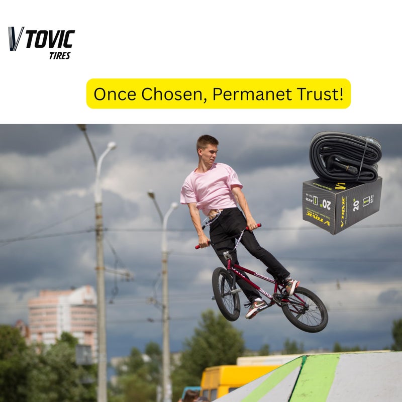 V-Tovic Tires V-Tovic 20x1 3/8 Bicycle Inner Tube, AV35 Schrader Valve – Butyl Rubber for City, Road & BMX Bikes - Image 4