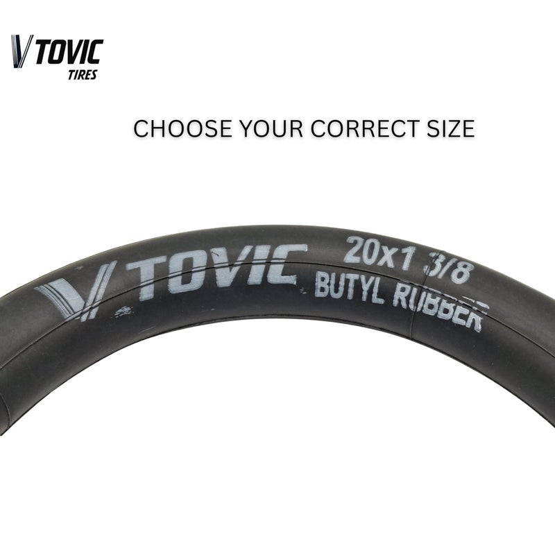 V-Tovic Tires V-Tovic 20x1 3/8 Bicycle Inner Tube, AV35 Schrader Valve – Butyl Rubber for City, Road & BMX Bikes - Image 3