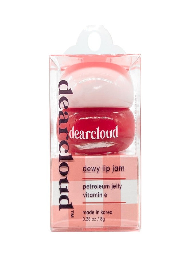 dearcloud Dewy Lip Jam - Hydrating Lip Balm & Gloss with Vitamin E, Korean Skincare (Deep Cherry) - Image 1