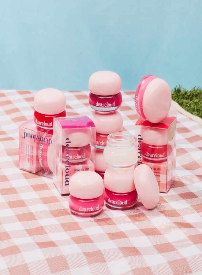 dearcloud Dewy Lip Jam - Hydrating Lip Balm & Gloss with Vitamin E, Korean Skincare (Deep Cherry) - Image 4