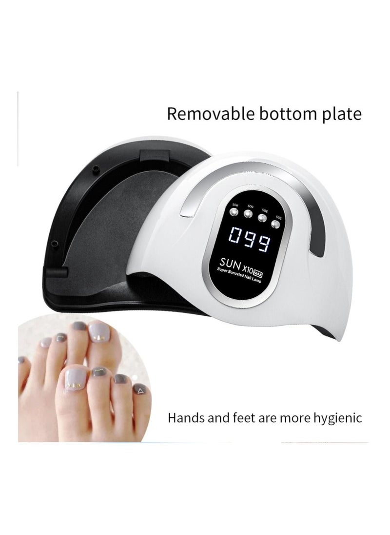 Max 280W Professional UV LED Nail Lamp for Double Hands with 66 Lamp Beads Autor Sensor and 4 Timers LCD Display for Salon and Home Use