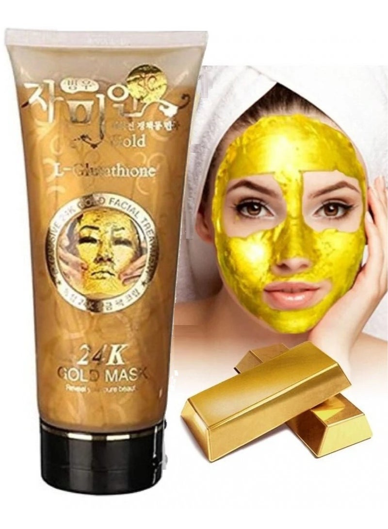 24كاي جولد ماسك الذهب الكوري الأصلي لمعالجة التصبغات والبثور وندبات حب الشباب ولمحاربة التجاعيد وشد البشرة  220 مل - Image 4