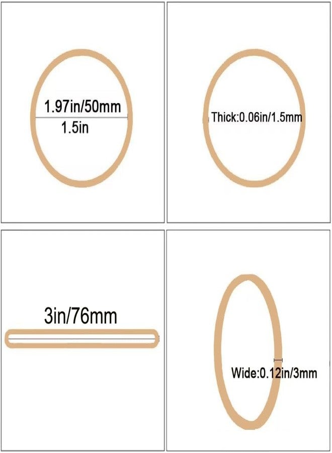 HSNOHSN Rubber Bands Size#32 (3” x 1/8”) Elastics Band 220pcs Beige Rubber Bands for Office Supplies Home School - Image 2