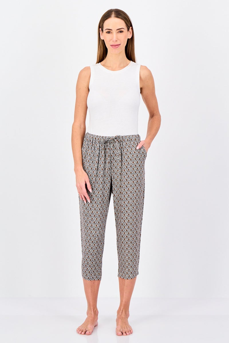Etam Women Allover Print Drawstring Pajamas, Multicolor - Image 4