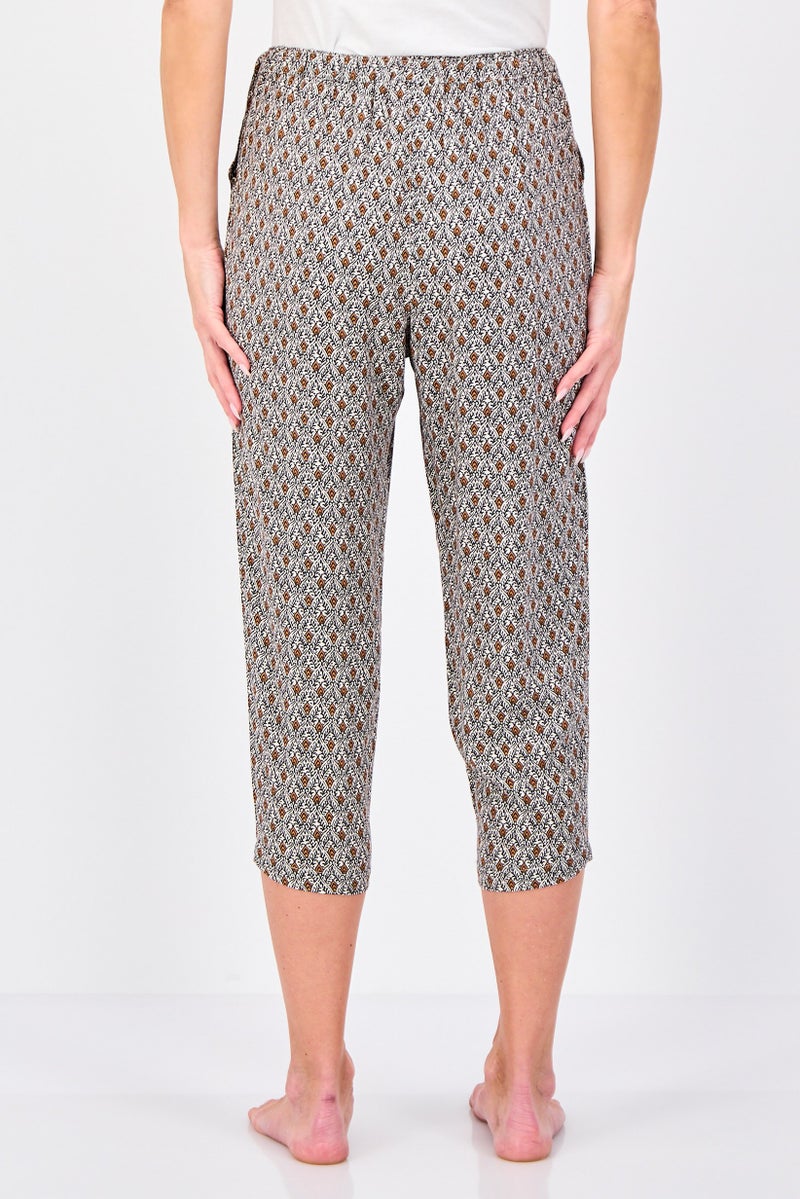 Etam Women Allover Print Drawstring Pajamas, Multicolor - Image 3