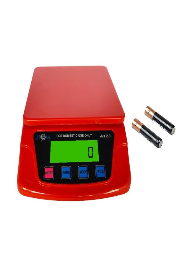 ATOM-A-123 Multipurpose Digital Kitchen Weighing Scale measuring upto 6 Kg of Fruits,Spice,Food,Vegetable and more with large LCD Screen display - Image 1