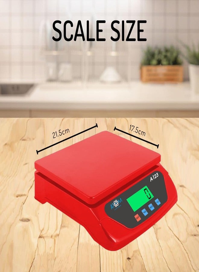 ATOM-A-123 Multipurpose Digital Kitchen Weighing Scale measuring upto 6 Kg of Fruits,Spice,Food,Vegetable and more with large LCD Screen display - Image 2