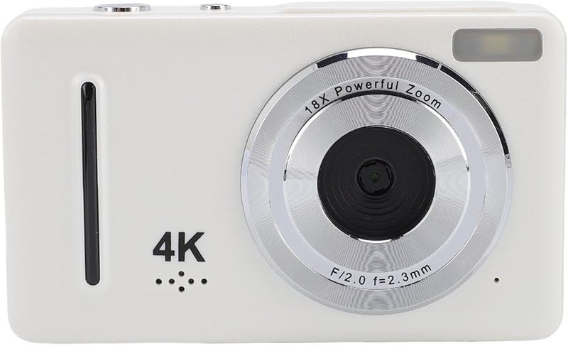 Fockety 64MP 4K Digital Camera Autofocus Vlogging Camera with 16X Zoom Anti Shake White - Image 2