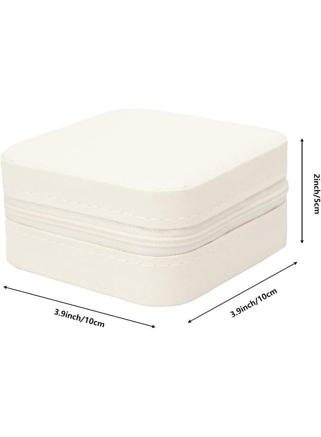 ECVV PU Leather Small Jewelry Box, Travel Portable Jewelry Case for Ring, Pendant, Earring, Necklace, Bracelet Organizer Storage Holder Boxes - Image 5