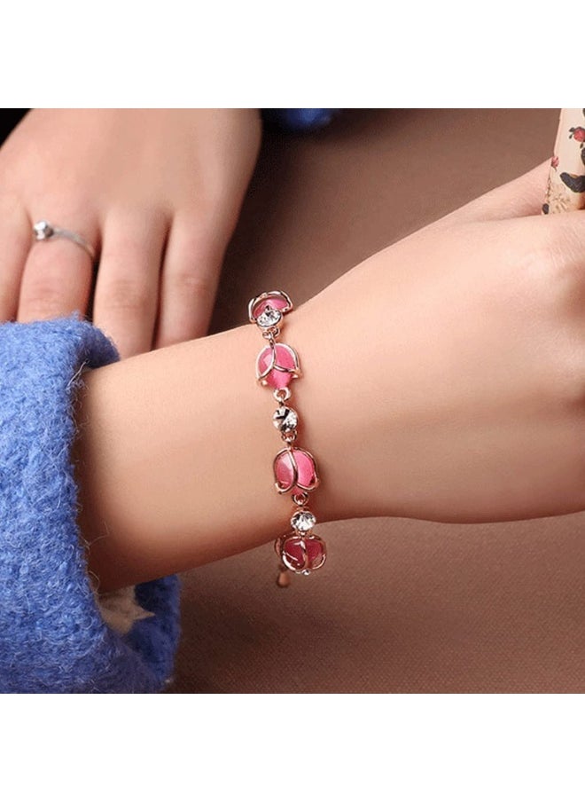 Rose Buds Pink Opal Rose Gold Charm Bracelet  fgs..fg - pzsku/ZBCA3EED388338D821460Z/45/_/1729064113/134dc0a9-6cc3-4c51-89bb-7612ee0fc0af