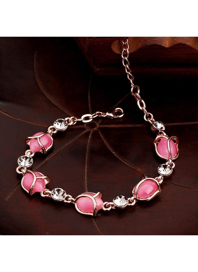 Rose Buds Pink Opal Rose Gold Charm Bracelet  fgs..fg - pzsku/ZBCA3EED388338D821460Z/45/_/1729064116/299d1329-7812-4f4f-8018-709d119a159d