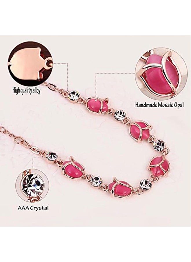 Rose Buds Pink Opal Rose Gold Charm Bracelet  fgs..fg - pzsku/ZBCA3EED388338D821460Z/45/_/1729064119/d3d54883-9c83-4a6e-b98e-2b448009ae47