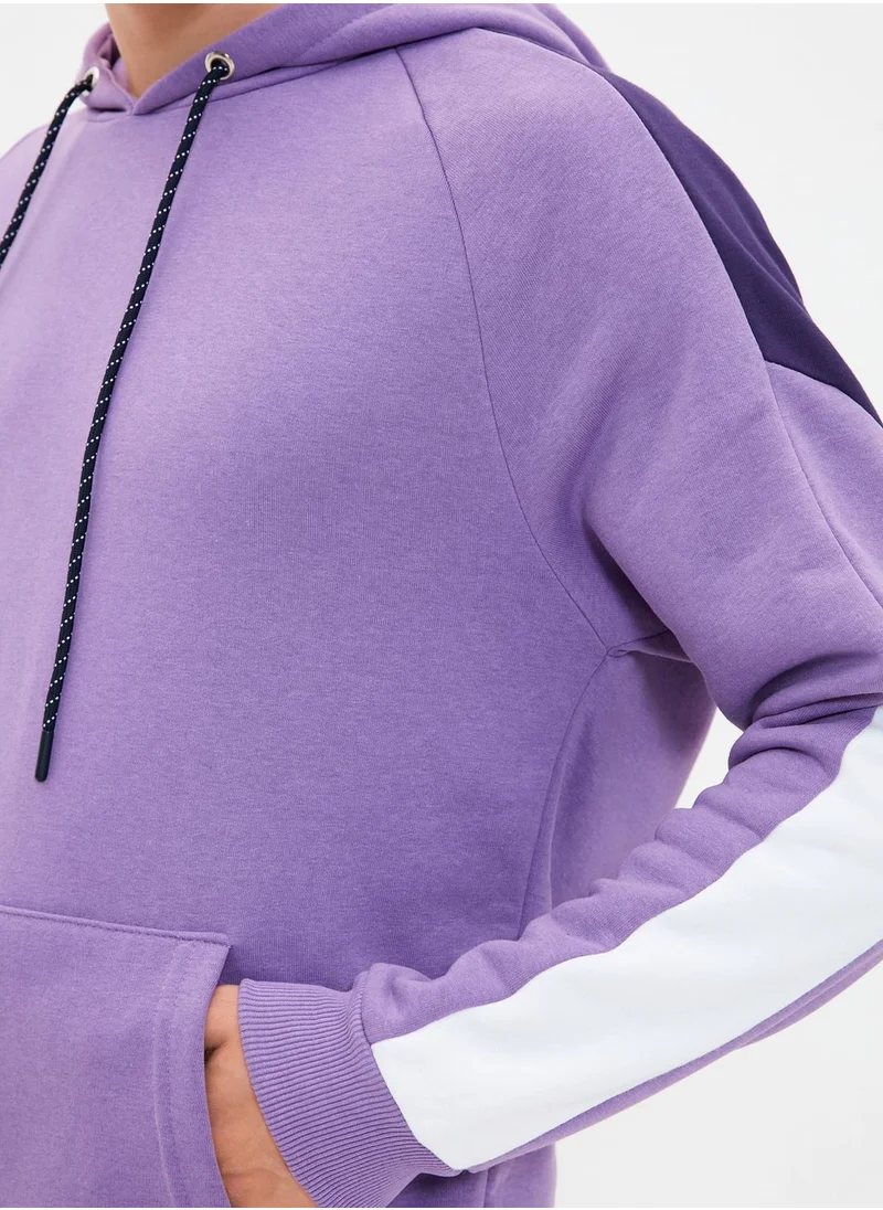 trendyol Color Block Hoodie
