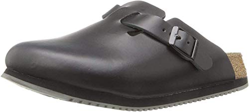 Birkenstock Unisex Professional Boston Super Grip Leather Slip Resistant Work Shoe,Black,41 M EU - Image 1