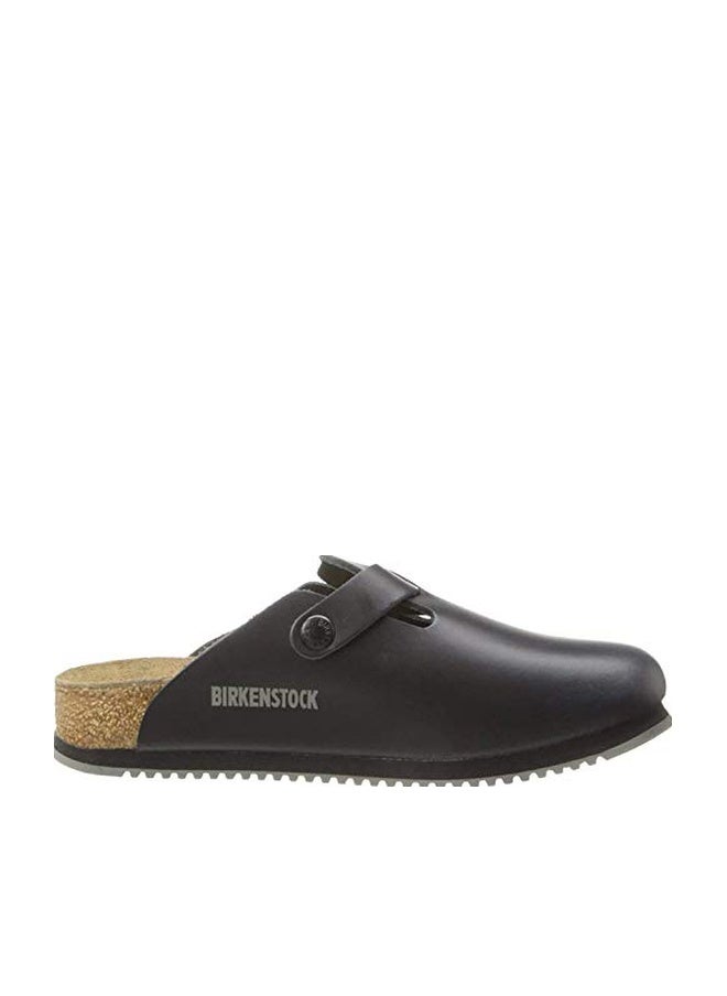 BIRKENSTOCK حذاء عمل غير محدد الجنس من بيركنستوك بوسطن سوبر جريب جلد مقاوم للانزلاق، أسود، 41 م EU - Image 1