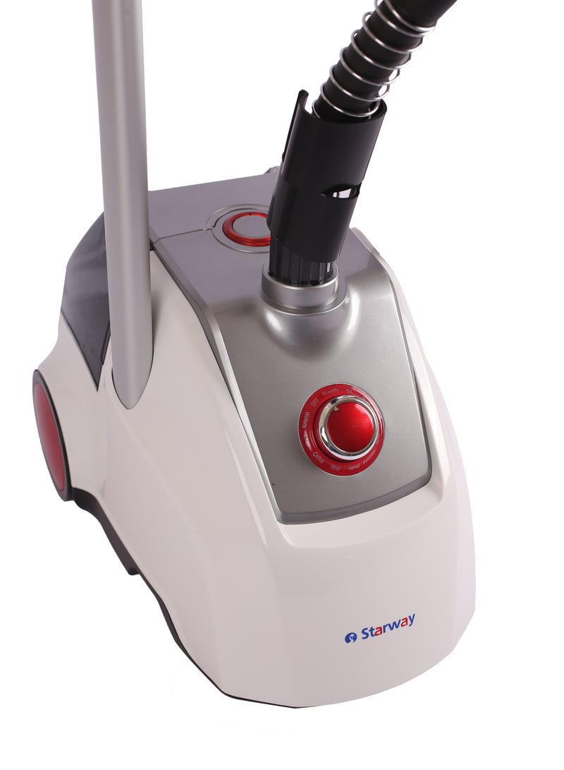 Starway 2.5 Lt Garment Ironing Steamer, 2000 W, Adjustable Stand , Suit Hanger, Silver - Image 3
