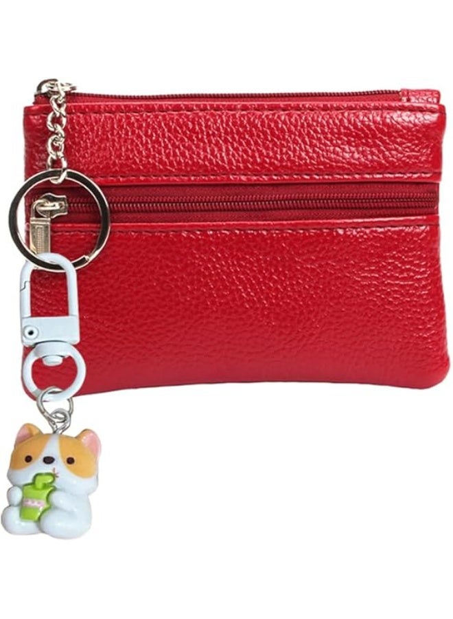 Bukela 5 Pcs Puppy Keychains, Women Lovely Purse Charm Resin Corgi Dog Bag Charms Cute Auto Metal White Keyrings Teens Pop Anime Key Ring Kawaii Zipper Charm - Image 5