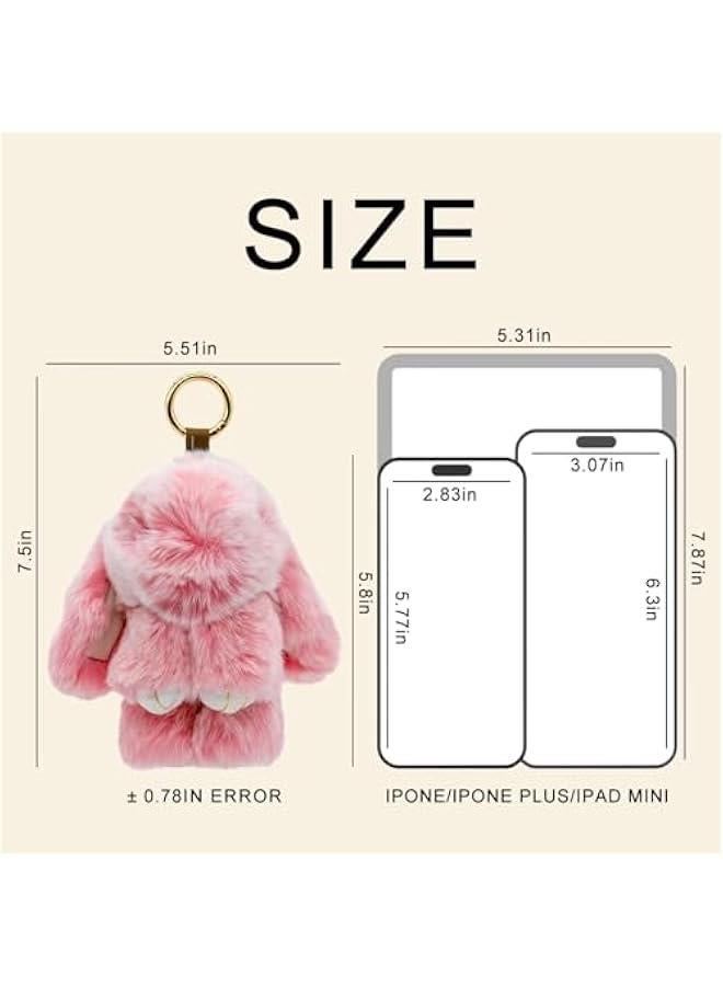 Arabest Bunnylulu Keychain with Tin,Original Bunnylulu,Handmade Soft Bunny PomPom Keychain, Bunny Cute Plush Key chain,Holiday Gift - Image 5