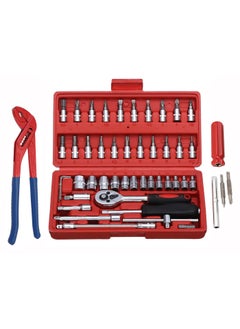 Digital Craft Digital Craft Hand Tool Kit Car Ratchet Wrench Assembly Tool Household Repair Tools Automotive Set Socket Set 46PcWater Pump Plier4 In 1 Screw Driver  - Image 1
