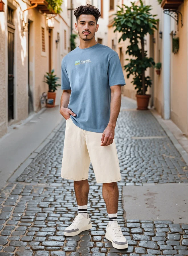 Lee Cooper Lee Cooper Regular Fit Denim Shorts with Pockets