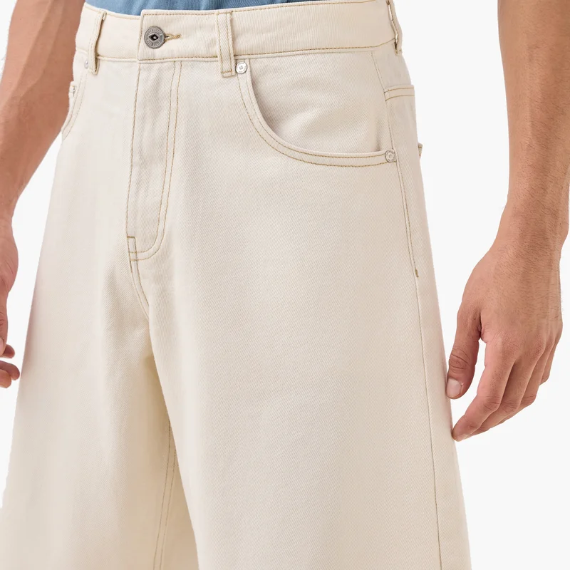 Lee Cooper Lee Cooper Regular Fit Denim Shorts with Pockets