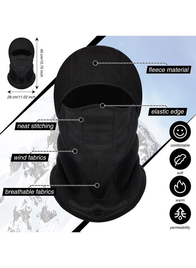 JaGely Winter Balaclava Gloves Set Cold Weather Ski Face Cover Gloves Winter Windproof Warm Full Face Cover and Touchscreen Waterproof Freezer Work Gloves for Men Women (Black,Large) - Image 3