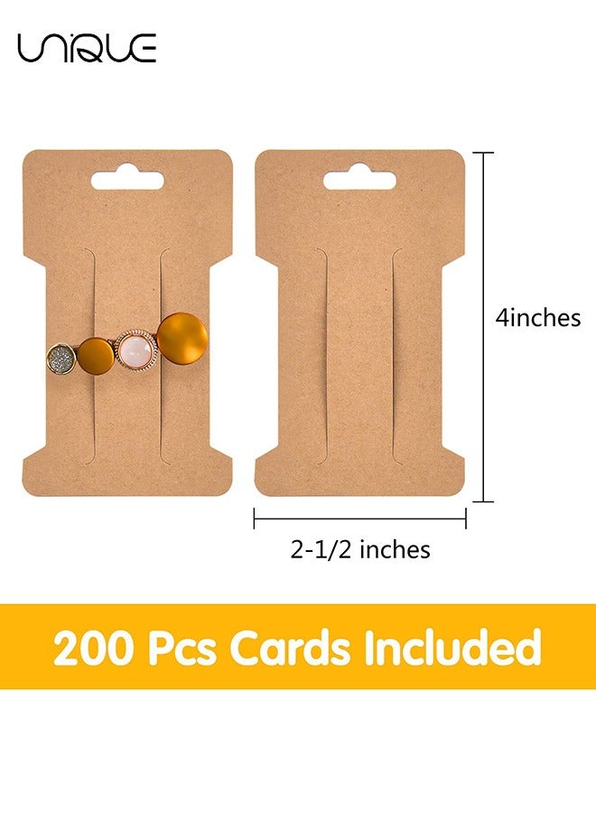 يونيك بطاقات عرض مشبك الشعر ، 150 حزمة مستطيلة ورقة كرتون الشعر القوس حامل ، بطاقات عرض المجوهرات بطاقات ورق الكرافت لعرض وتنظيم إكسسوارات الشعر (3 ألوان) - Image 2
