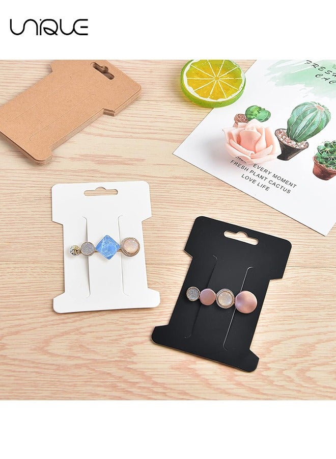 يونيك بطاقات عرض مشبك الشعر ، 150 حزمة مستطيلة ورقة كرتون الشعر القوس حامل ، بطاقات عرض المجوهرات بطاقات ورق الكرافت لعرض وتنظيم إكسسوارات الشعر (3 ألوان) - Image 4