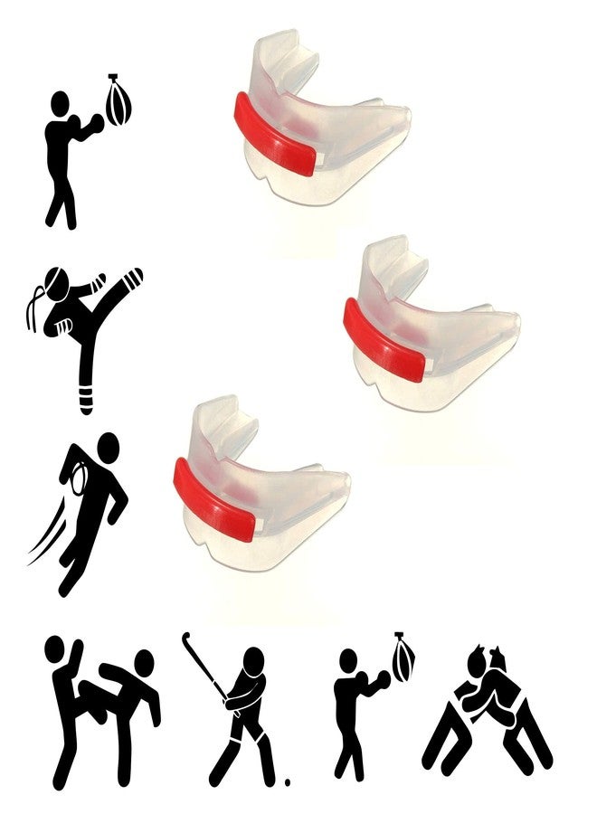 DRANGE واقيات فم مزدوجة الجوانب من DRANGE، عبوة من 3 قطع، لحماية الأسنان في الملاكمة، وكرة السلة، والفنون القتالية المختلطة، والتايكوندو، وكرة القدم، والكيك بوكسينغ، والمصارعة. - Image 1