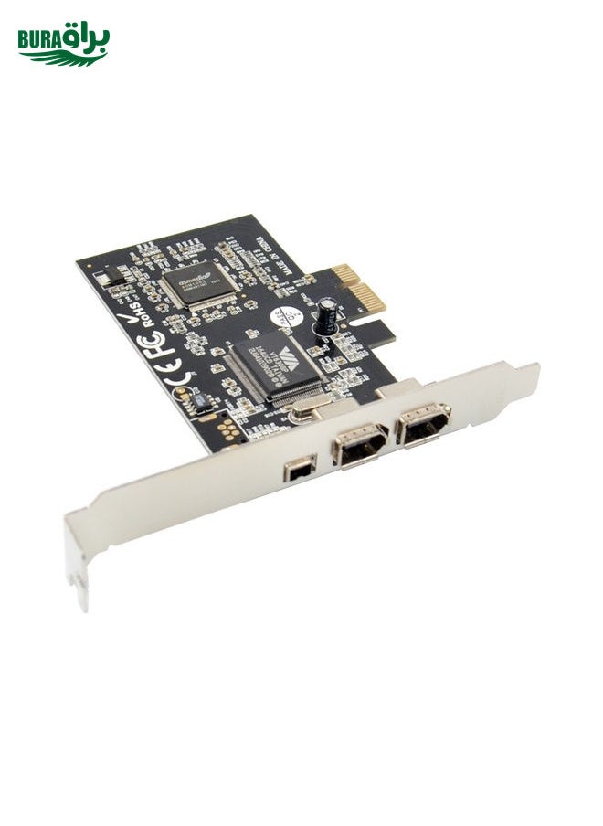 BURAQ ST21 PCI-E X1 FireWire VT6308 1394A 2+1 Video Capture Card  - Image 2