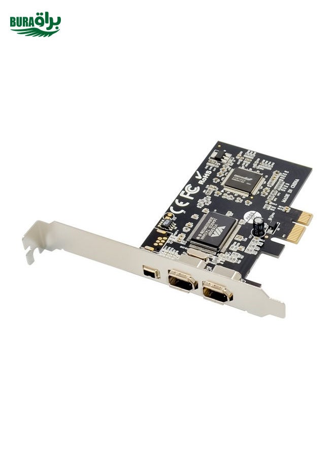 BURAQ ST21 PCI-E X1 FireWire VT6308 1394A 2+1 Video Capture Card  - Image 1